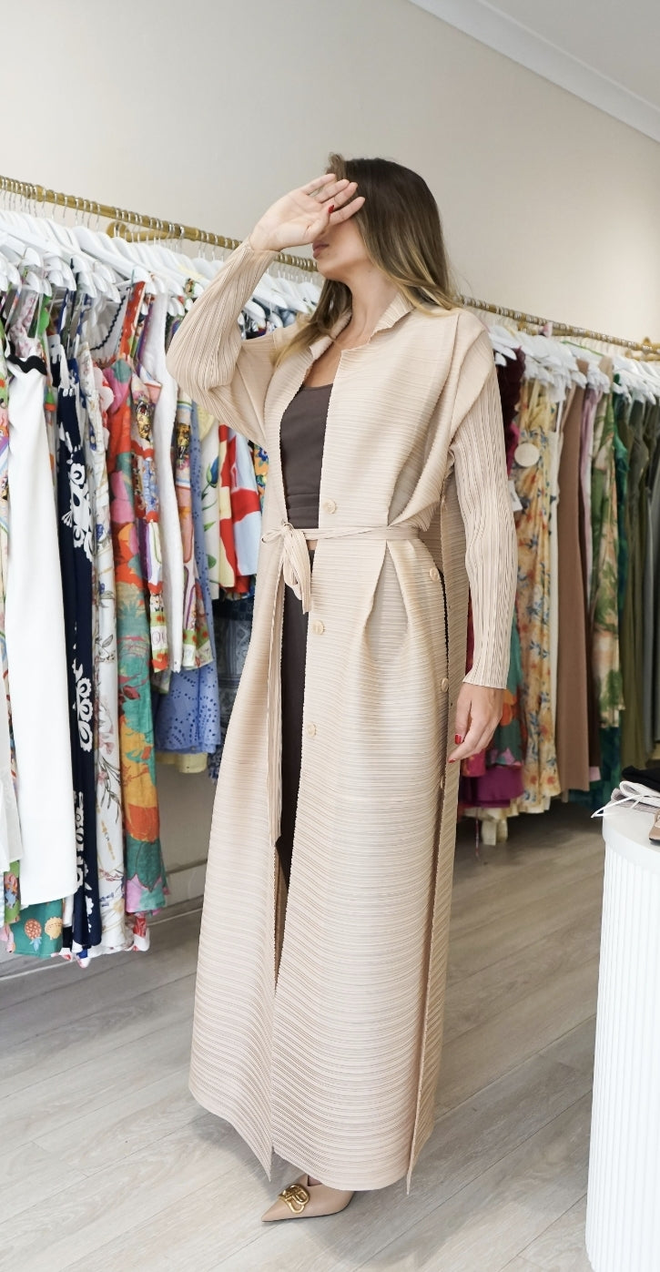【OVERDUEFLAIR】color block shirring dress_brown/silver COLOR BLOCK SHIRRING DRESS_BROWN/SILVER - overdue flair